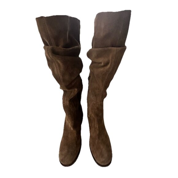 Matisse Alicante Chestnut Brown Suede Slouchy Heeled Knew High Boot NEW Size 6.5 - Picture 4 of 7